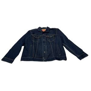 *9-37 LEVI Men's Denim Trucker Jacket Dark Wash Size XL